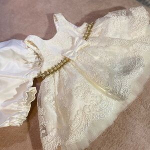 American Princess Cream Baby Dress